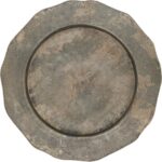 Elegant Hammered Metal Charger Plate with Scallop Edge (Set of 4)