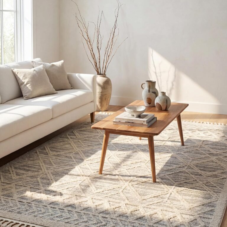 nuLOOM 5x8 Ansley Moroccan Tassel Area Rug, Light Grey, High-Low Textured Bohemian Design, Plush High Pile, Stain Resistant, For Bedroom, Living Room, Hallway, Entryway
