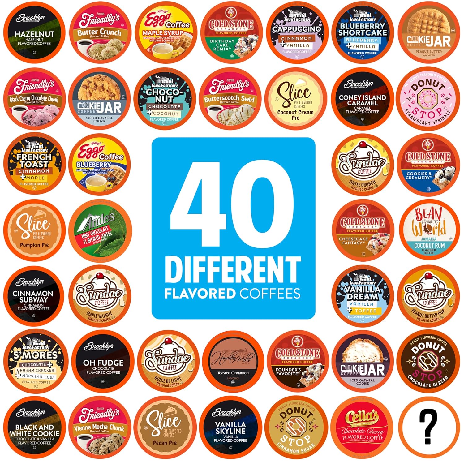 Two Rivers Coffee Flavored Coffee Pods Compatible with Keurig K Cup Brewers, Assorted Variety Pack Flavored Coffee, 40 Count Two Rivers Coffee Flavored Coffee Pods Compatible with Keurig K Cup Brewers, Assorted Variety Pack Flavored Coffee, 40 Count