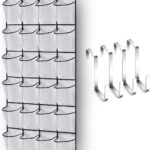 MISSLO Over The Door Shoe Organizer 24 Large Mesh Pockets, White