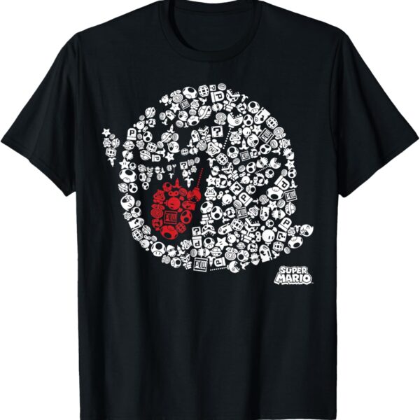 Nintendo Super Mario Iconic Boo Portrait Graphic T-Shirt T-Shirt