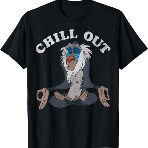 Disney Lion King Rafiki Chill Out Meditation Graphic T-Shirt