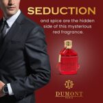 Dumont Nitro Red 3.4 Fl Oz Eau De Parfum for Men Rich Fruity Woody Floral Fragrance Luxurious Long Lasting Scent