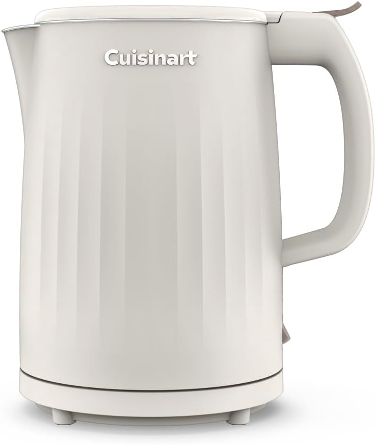 Cuisinart Soho 1-Liter Double Wall Electric Hot Water Kettle, Tea Kettle with Stainless Steel Interior, One Touch Operation to Boil Water for Tea, Hot Cocoa, or Instant Oatmeal, CK-10TR, Truffle Cuisinart Soho 1-Liter Double Wall Electric Hot Water Kettle, Tea Kettle with Stainless Steel Interior, One Touch Operation to Boil Water for Tea, Hot Cocoa, or Instant Oatmeal, CK-10TR, Truffle