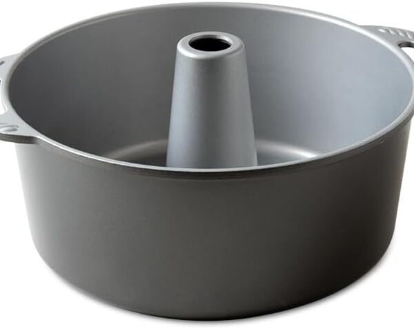 Nordic Ware Classic Cast Pound Cake, Nonstick 10 Inch One Piece Pan - Great for Angel Food, Coffee Cake, 18 Cup - Graphite