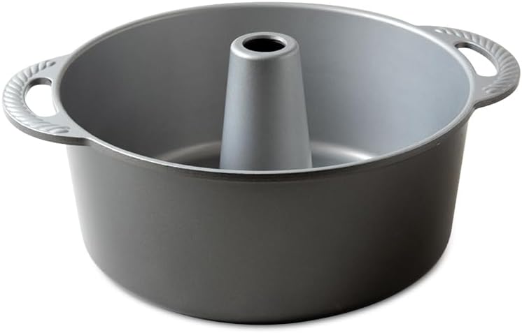 Nordic Ware Classic Cast Pound Cake, Nonstick 10 Inch One Piece Pan - Great for Angel Food, Coffee Cake, 18 Cup - Graphite