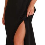 2025 Summer Women's Satin Off Shoulder Formal Dress Wedding Guest Elegant Butterfly Sleeve Split Cocktail Prom Midi Dresses