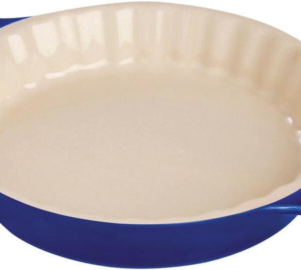 STAUB Ceramic Bakeware-Pie-Pans Dish, 9-inch, Dark Blue
