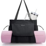 sportsnew Yoga Mat Bag Tote Yoga Gym Bags For Women Men with Waterproof Wet Pocket & Hook-and-loop, Quick Access Storage Yoga Mat Bag Carrier