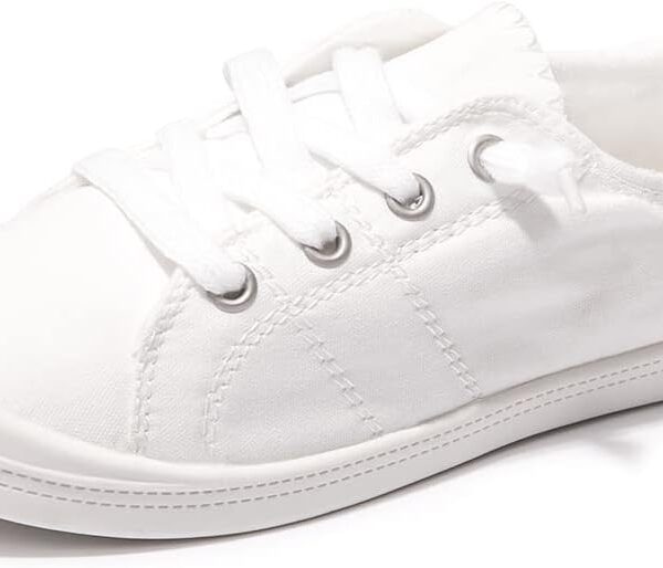 Women's Slip On Canvas Sneaker Low Top Casual Walking Shoes Classic Comfort Flat Fashion Sneakers