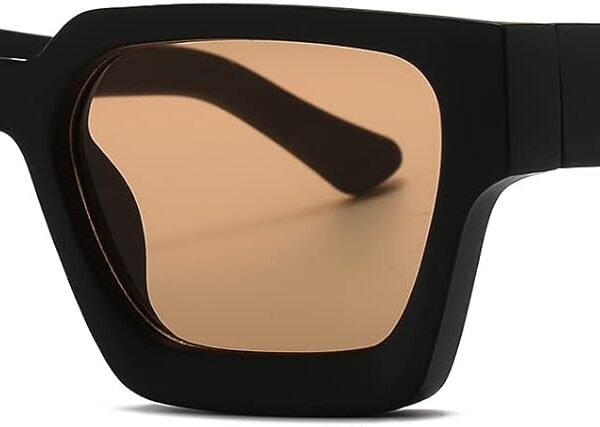 AIEYEZO Square Sunglasses for Women Men Square Thick Frame Sun Glasses Simple Designer Style Shades