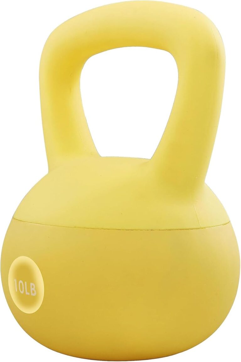 Fitvids Soft Kettlebells - Sea and Iron Sand Filled Weights for Women and Men - Color Coded Soft Vinyl Kettlebells, Multiple Sizes
