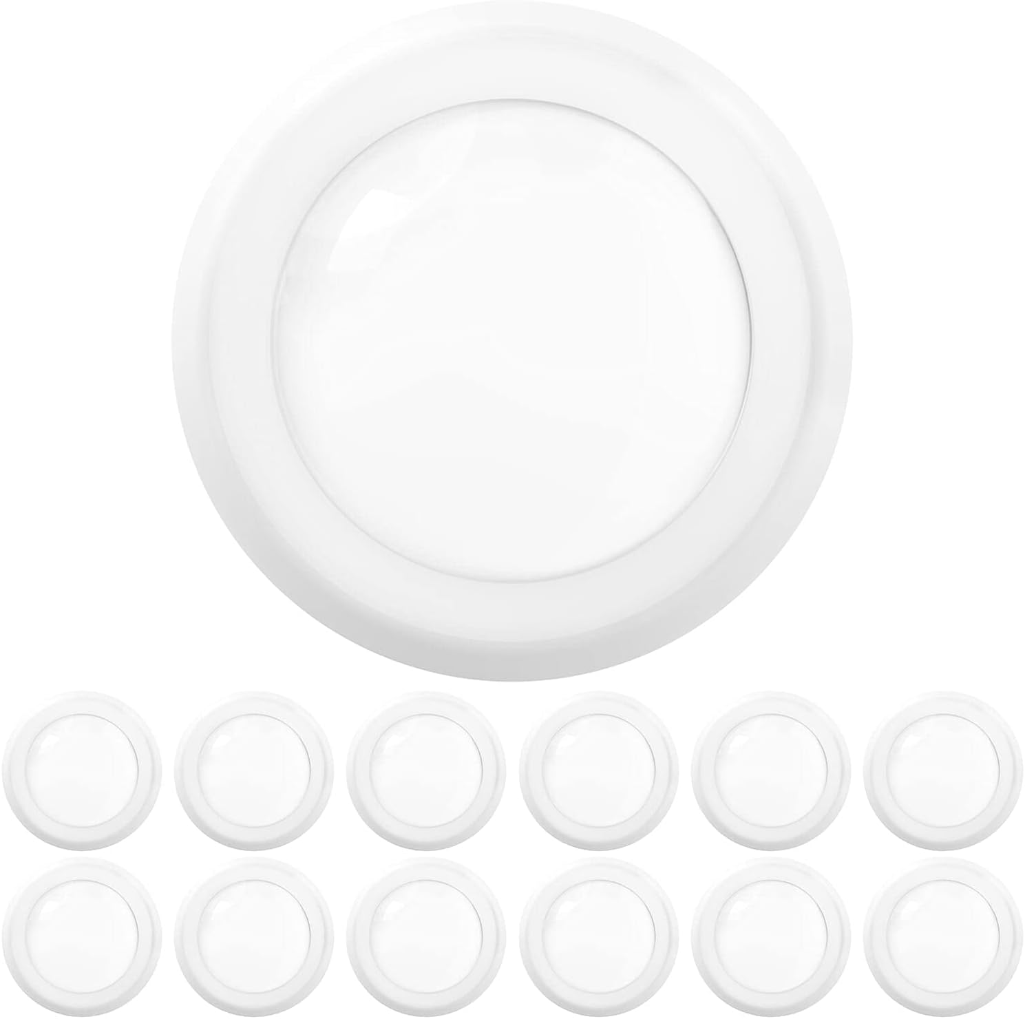 Sunco 12 Pack 5/6 Inch LED Disk Lights, Disc Lights Ceiling, LED Flush Mount Recessed Can Lighting, 1050 LM, 3000K Warm White, Dimmable, 15W=75W, Damp Rated ETL. Sunco 12 Pack 5/6 Inch LED Disk Lights, Disc Lights Ceiling, LED Flush Mount Recessed Can Lighting, 1050 LM, 3000K Warm White, Dimmable, 15W=75W, Damp Rated ETL.