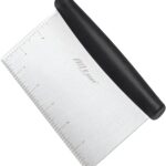 ALLTOP Bench Scraper & Chopper for Kitchen - Ideal Baking Essential Utensil,Stainless Steel Pastry/Dough/Food Cutter Tool for Cake Pizza Bread,Cooking - 1 Pack,Black