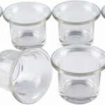 Clear Chunky Glass Lip Votive Candle Holders Tealight Votive Cups for Wedding Proposal, Spa, Aromatherapy, Meditation, 6 Counts by Shxstore