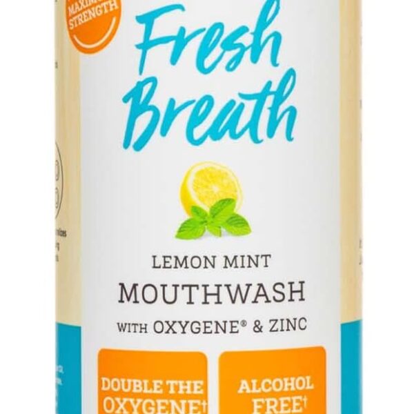 Oxyfresh Lemon Mint Fresh Breath Mouthwash  Bad Breath Treatment  SLS & Fluoride Free  Alcohol Free, Gentle Nonburning with Xylitol & Essential Oils  16 Fl Oz
