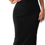 BTFBM Women Ruched Bodycon Maxi Dresses Summer Casual Sleeveless Lightweight Slit Elegant Cocktail Wedding Guest Dress