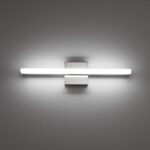 Combuh Modern Bathroom Light Fixtures Over Mirror, 16 Inch IP44 9W Chrome Vanity Light Bar for Bathroom, Wall Light Fixtures Cool White 6000K