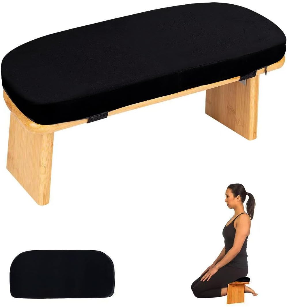 Meditation Bench with Cushion Foldable Ergonomic Bamboo Kneeling Stool Seiza Bench Wooden Meditation Stool Chair Zen Lotus Yoga Stool Floor Sitting Prayer Bench Removable Pillow Meditation Bench with Cushion Foldable Ergonomic Bamboo Kneeling Stool Seiza Bench Wooden Meditation Stool Chair Zen Lotus Yoga Stool Floor Sitting Prayer Bench Removable Pillow
