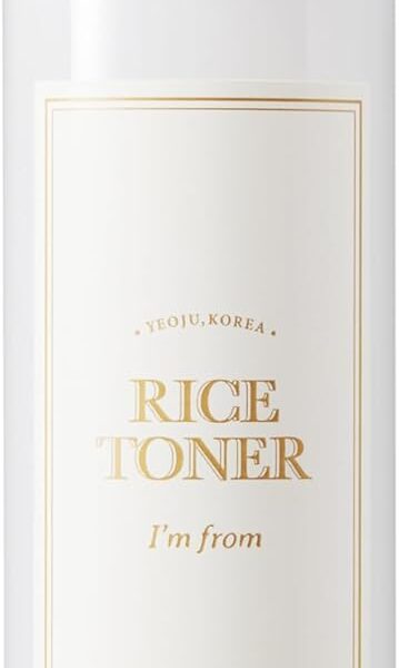 I'm from Rice Toner for Sensitive Skin, Rice Extract from Korea, Glow Essence with Niacinamide, Hydrating, Vegan, Alcohol Free, Fragrance Free, Peta Approved, K Beauty Toner, 5.07 Fl Oz