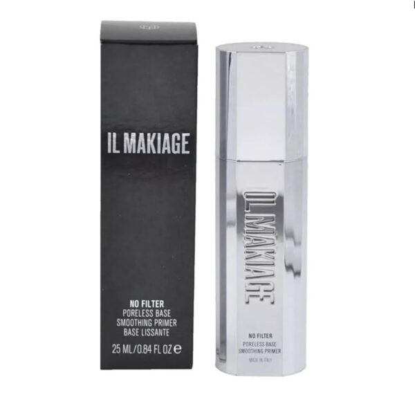 Il Makiage No Filter Poreless Base Smoothing Primer - 30ml / 1.0 fl oz Perfecting Primer for Pores, Flawless Finish, Long-Lasting Makeup Base, White