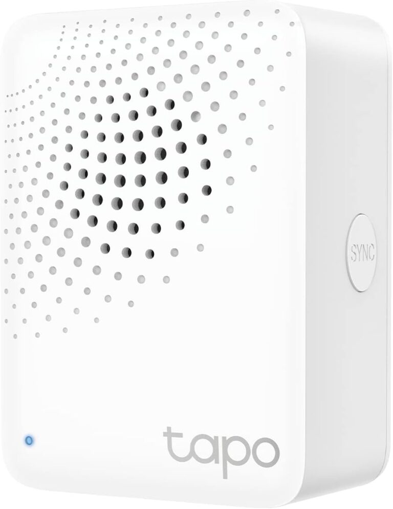 Tapo Smart Hub with Built-in Chime, REQUIRES 2.4GHz Wi-Fi, Reliable Long-Range Connections with Tapo Sensors, Sub-1G Low-Power Wireless protocol, Connect up to 64 smart devices (H100)