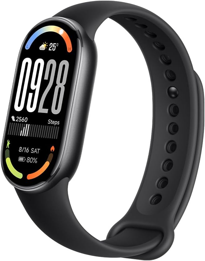 XIAOMI Mi Smart Band 10 (2025) Global Version - 1.72" AMOLED Display | 21 Days Battery Life | Touchscreen, Multi-Sport Tracker, Activity Tracker, Heart Rate Monitor | BT5.4 - (Midnight Black)