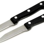 Chef Craft Select Paring Knives, 9.5 inch 2 piece knife set, Stainless Steel/Black