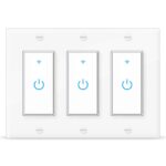 Smart WiFi Light Switch 3 Gang - Wireless Compatible with Alexa and Google Home