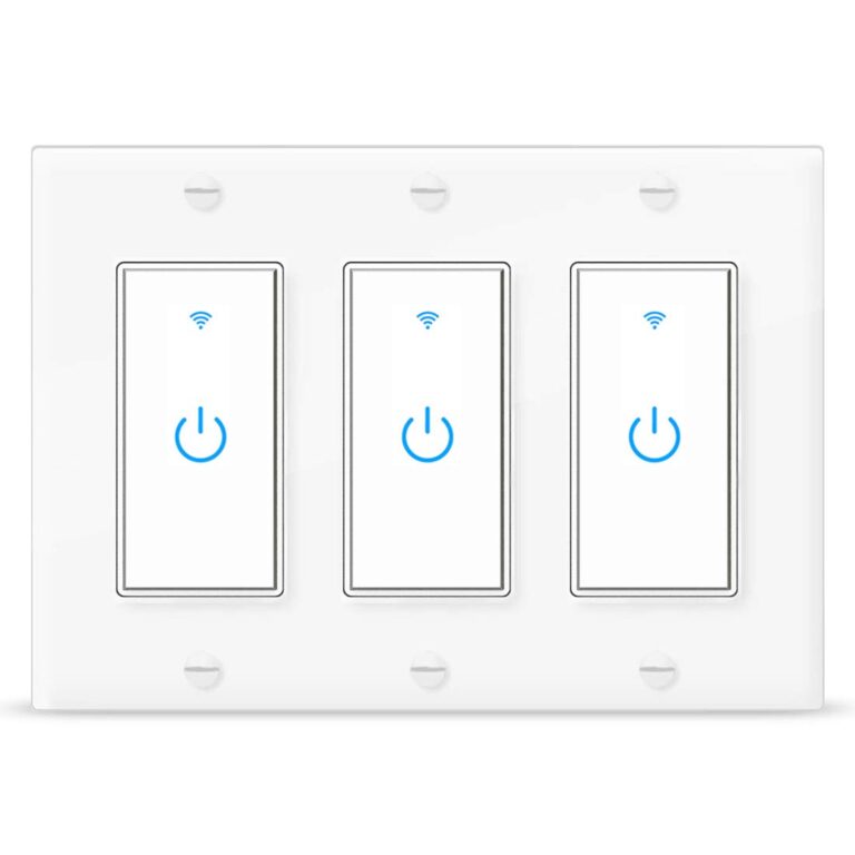 Smart WiFi Light Switch 3 Gang - Wireless Compatible with Alexa and Google Home
