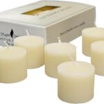 D'light Online Elegant Creamy Ivory Unscented Votive Candles - for Birthdays, Baby Shower, Home Decoration and Weddings (Ivory, 10 Hour - Set of 12)