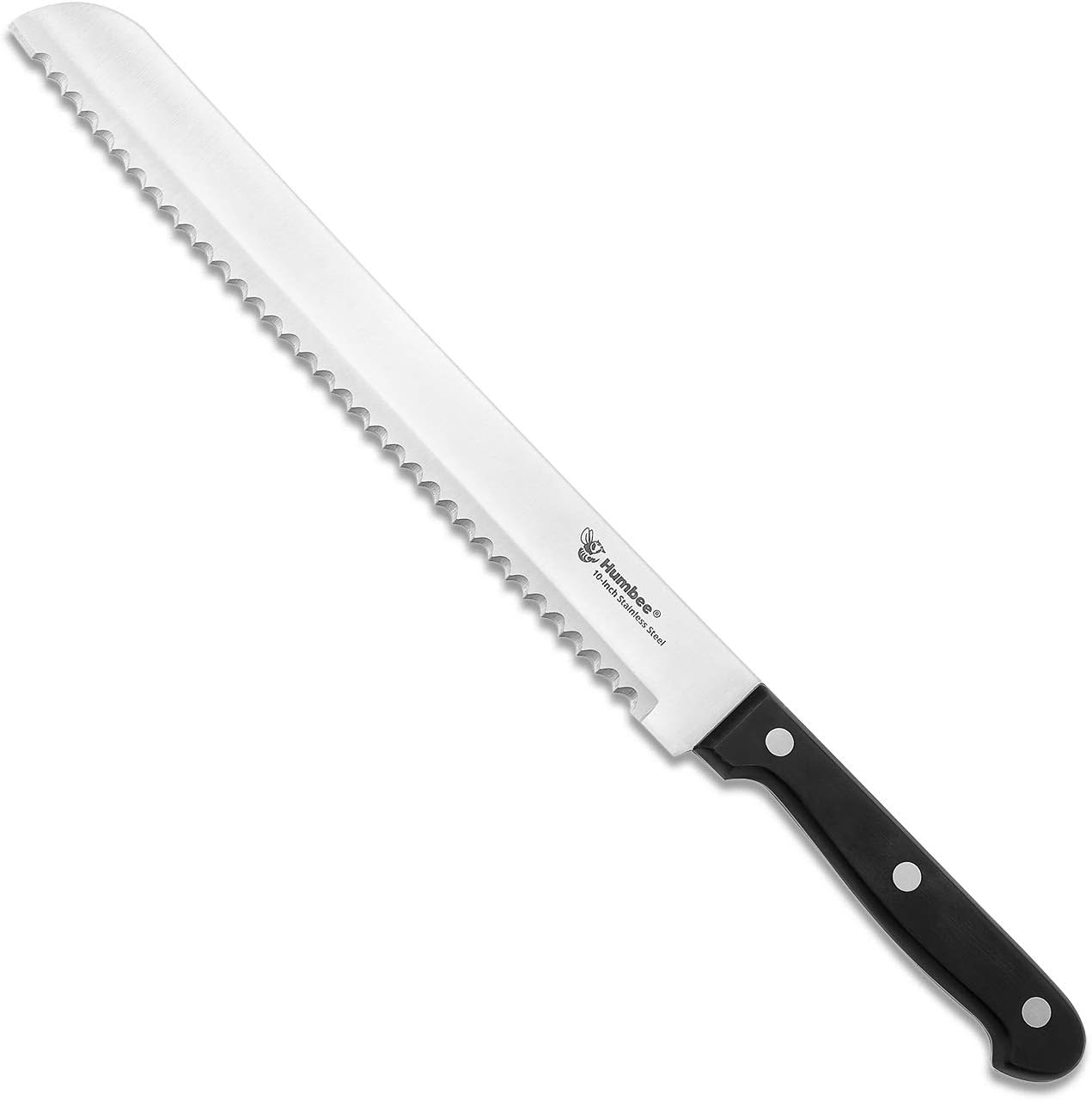10 Inch Serrated Bread Knife, Premium Stainless Steel Blade with Wave Edge, Full Tang Handle, Razor Sharp Knife for Bread, Durable Professional Kitchen Knife 10 Inch Serrated Bread Knife, Premium Stainless Steel Blade with Wave Edge, Full Tang Handle, Razor Sharp Knife for Bread, Durable Professional Kitchen Knife