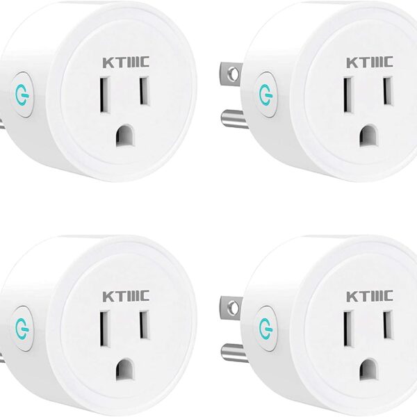 KTMC Smart Plug 4 Pack, Alexa & Google Home Compatible, No Hub Required, Remote Control, ETL Certified