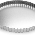 Fox Run Round Tartlet/Quiche Pan with Removable Bottom, Tin-Plated Steel, 9.5-Inch