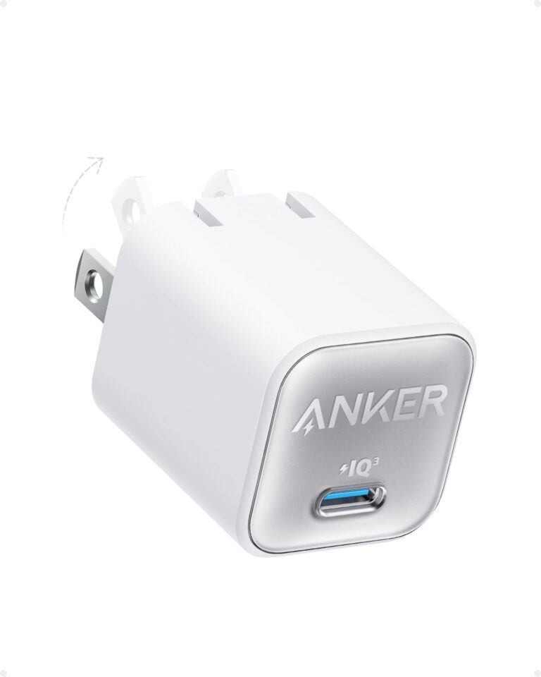 Anker Nano USB C Charger Block, 30W PIQ 3.0 Foldable iPhone Charger Fast Charging for iPhone 17/16 Series, Galaxy, iPad, Compatible with MagSafe