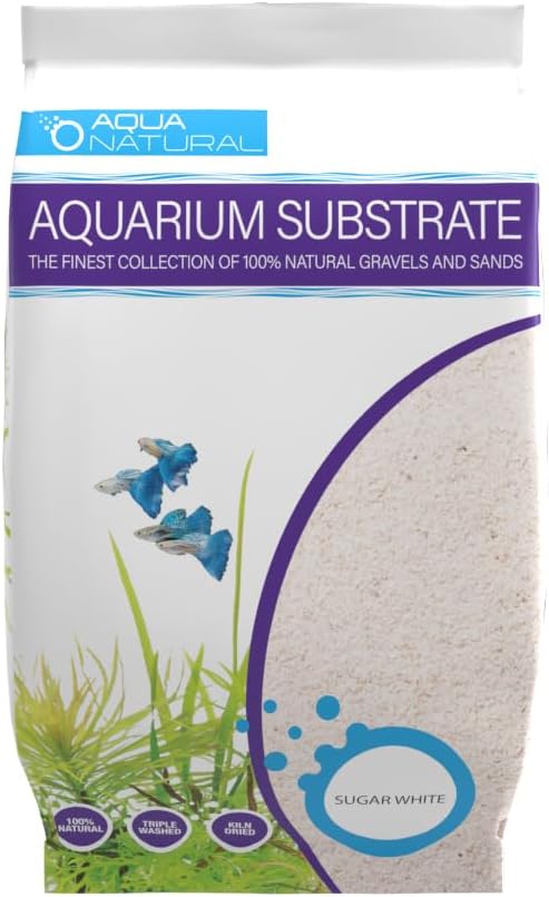 Aqua Natural Sugar White Sand 10lb Substrate for aquascaping, Aquariums, vivariums and terrariums Aqua Natural Sugar White Sand 10lb Substrate for aquascaping, Aquariums, vivariums and terrariums