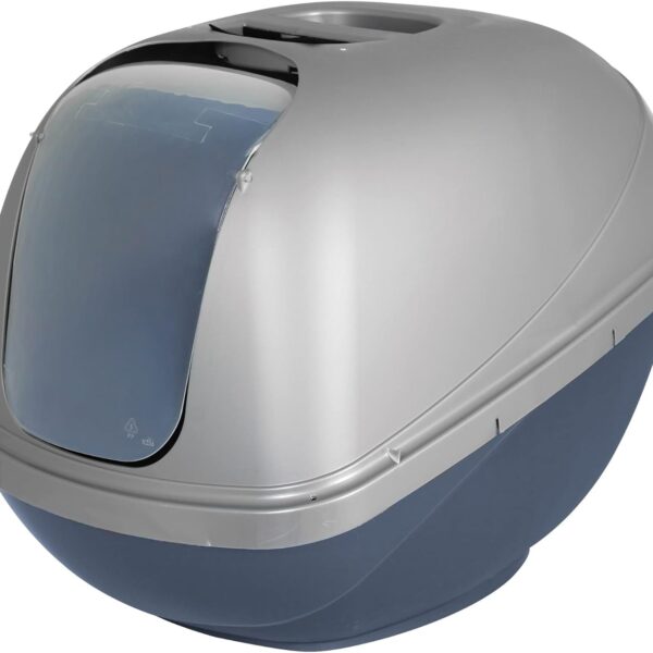 Petmate Basic Hooded Cat Litter Pan, Made in USA, 18.8"L x 15.2"W x 14"H