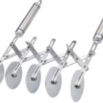 Juome 5 Wheel Pastry Cutter Stainless Pizza Slicer Multi-Round Dough Cutter Roller Cookie Pastry Knife Divider with Handle