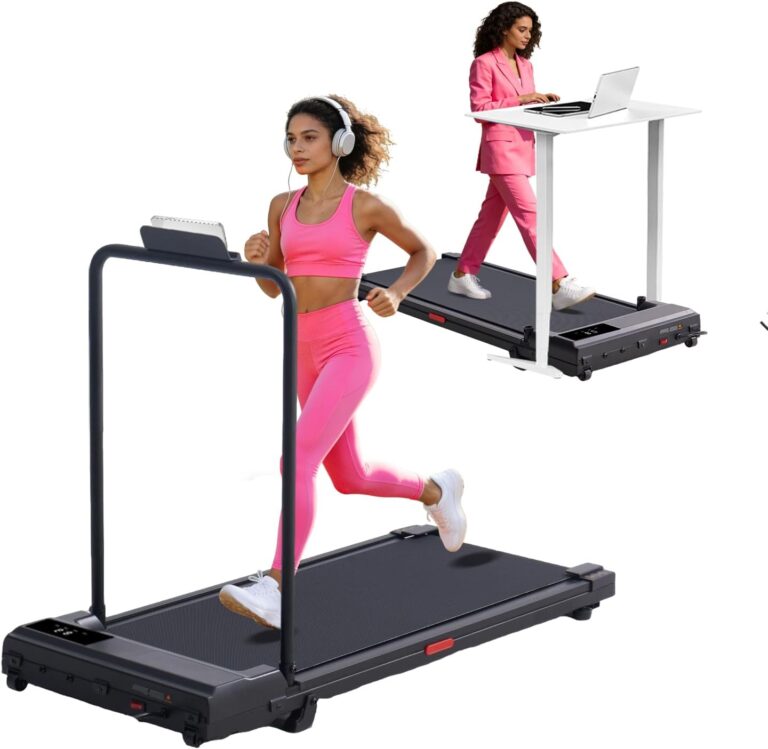 Walking Pad with Handle Bar, 2026 Upgrade Small Walking Pad Treadmill with Incline, 3.0HP Portable Under Desk Treadmill with Handles for Home Small, 0.6-7.6MPH, 350LBS