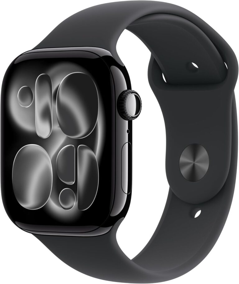 Apple Watch Series 11 [GPS + Cellular 46mm] Smartwatch with Jet Black Aluminum Case with Black Sport Band - M/L. Sleep Score, Fitness Tracker, Health Monitoring, Always-On Display, Water Resistant