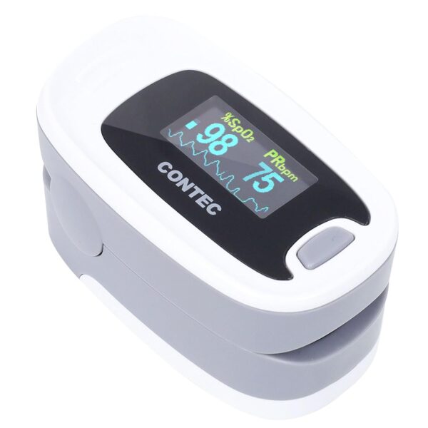 CONTEC CMS50NA Pulse Oximeter Fingertip Blood Oxygen Saturation Monitor SpO2 and PR Value Waveform Blood Oxygen Neck/Wrist Corda, Grey