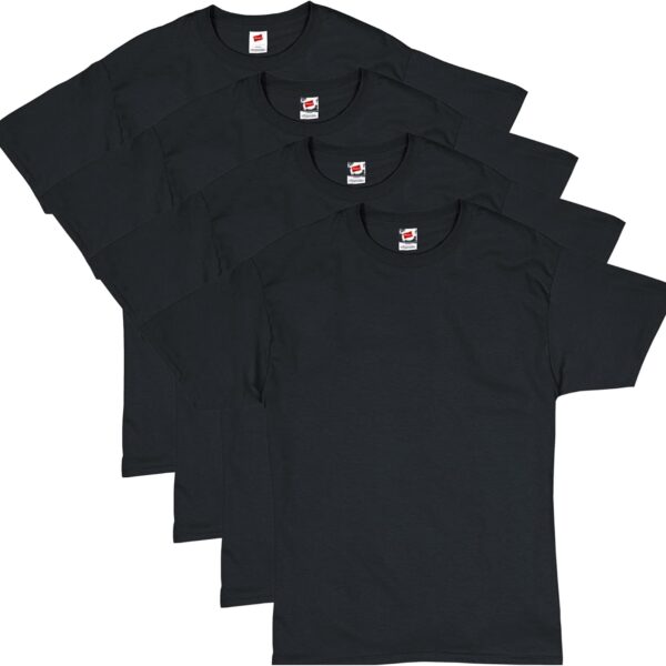 Hanes Men's Short Sleeve T-Shirt Pack, Big & Tall, Crewneck Cotton T-Shirts for Men, Value Packs