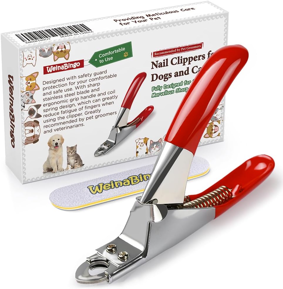 Dog Cat Pets Nail Clippers, Professional Pets Claw Trimmer with Free Nail File, Sharp Stainless Steel Blade, Sturdy Non Slip Handles - for Safe, Professional at Home Grooming Dog Cat Pets Nail Clippers, Professional Pets Claw Trimmer with Free Nail File, Sharp Stainless Steel Blade, Sturdy Non Slip Handles - for Safe, Professional at Home Grooming