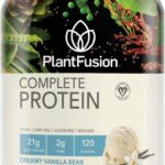 PlantFusion Complete Vegan Protein Powder - Plant Based Protein Powder With BCAAs, Digestive Enzymes and Pea Protein - Keto, Gluten Free, Soy Free, Non-Dairy, No Sugar, Non-GMO - Vanilla Bean 2 lb