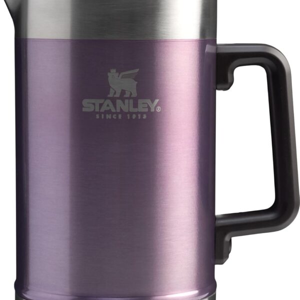 STANLEY Classic Stay-Hot French Press Coffee Maker 48 oz | 5 Minute Brew, 4 Hours Hot | Mesh Filter for Coffee Grounds | Insulated Stainless Steel French Press | BPA-Free | Wisteria Shine
