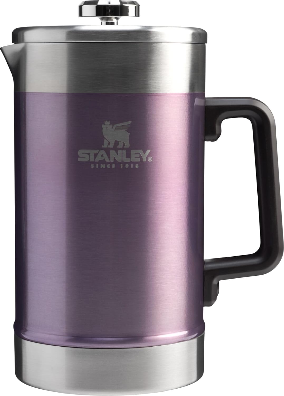 STANLEY Classic Stay-Hot French Press Coffee Maker 48 oz | 5 Minute Brew, 4 Hours Hot | Mesh Filter for Coffee Grounds | Insulated Stainless Steel French Press | BPA-Free | Wisteria Shine STANLEY Classic Stay-Hot French Press Coffee Maker 48 oz | 5 Minute Brew, 4 Hours Hot | Mesh Filter for Coffee Grounds | Insulated Stainless Steel French Press | BPA-Free | Wisteria Shine