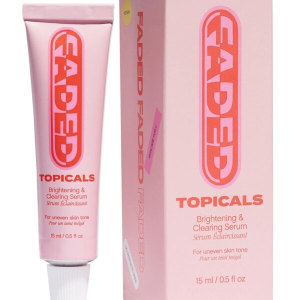 Topicals Faded Brightening and Clearing Serum | Reduces Discoloration, Post-Blemish Marks, Scars and Spots | Contains Kojic Acid and Niacinamide | Dermatologist-tested, Vegan, Cruelty-Free (0.5 Fl Oz)