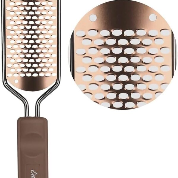 Foot File Foot Scrubber Pedicure - Callus Remover for Feet Easkep Professional Grater Rasp Foot Scraper Corns Callous Removers Cracked Dead Skin Remover for Dry and Wet Feet (Golden)