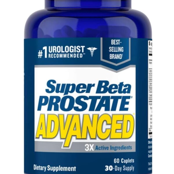 Super Beta Prostate Advanced Prostate Supplement for Men  Reduce Bathroom Trips, Promote Sleep, Support Urinary Health & Bladder Emptying. Beta Sitosterol not Saw Palmetto. (60 Caplets, 1-Bottle)