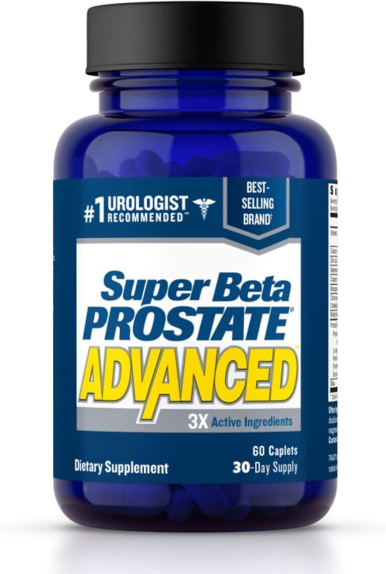 Super Beta Prostate Advanced Prostate Supplement for Men  Reduce Bathroom Trips, Promote Sleep, Support Urinary Health & Bladder Emptying. Beta Sitosterol not Saw Palmetto. (60 Caplets, 1-Bottle)